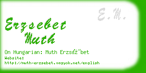 erzsebet muth business card